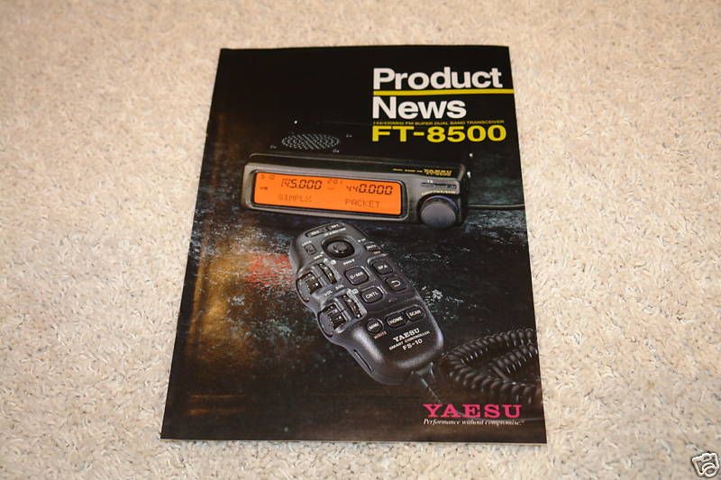 YAESU FT 8500 Dual Band Mobile Transceiver DATA Flyer  
