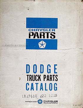 1965 Dodge Original Parts Book Pickup Truck Power Wagon  