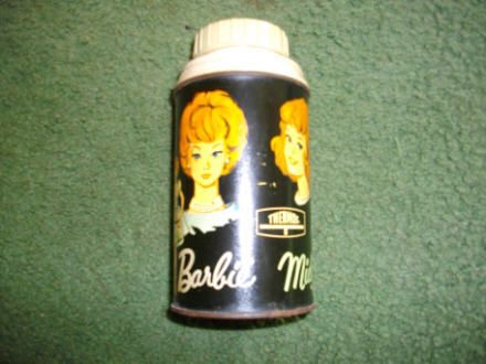 Barbie Midge Skipper Metal Thermos   1965 Mattel #2825  