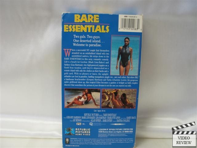 Bare Essentials *VHS* Gregory Harrison, Mark Linn Baker 017153020830 