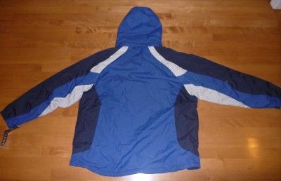 NWT Mens NORDIC TRACK Winter Coat Jacket Size Med or XL Black Blue Red 
