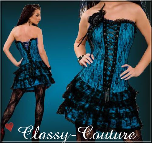 Burlesque Style Gothic Punk Corset Dress   S/M/L/XL/XXL  