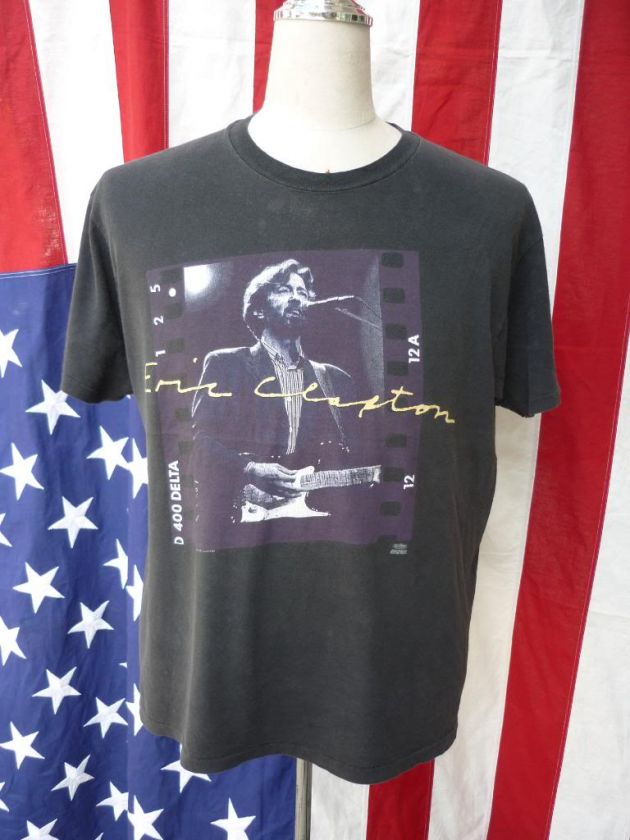 vintage 90s ERIC CLAPTON JVC presents 1992 tour T Shirt size XL 