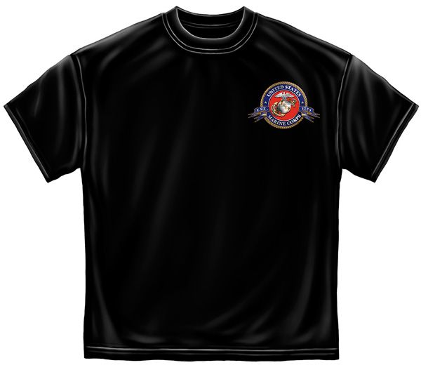 Official Marine Corps Logo T Shirt golden army veteran usa flag USMC 