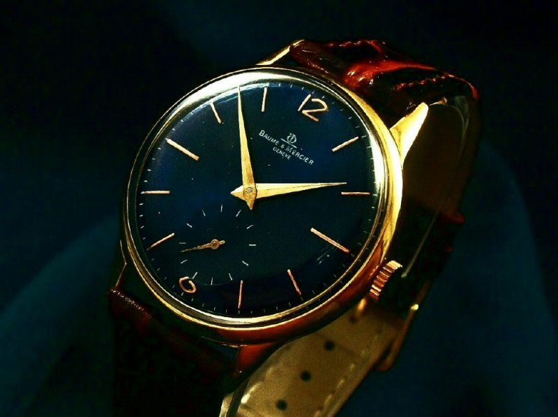 CLASSIC BAUME & MERCIER BLUE DIAL GOLD – PLATED NO RES  