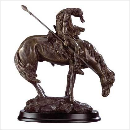 END OF THE TRAIL Indian horse Sculpture Statue figurine  