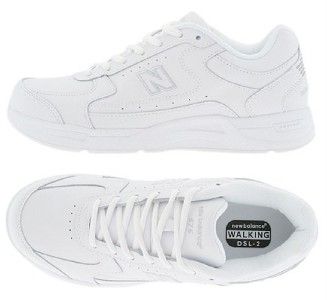 NEW BALANCE Mens Leather Walking Shoes, White or Black  