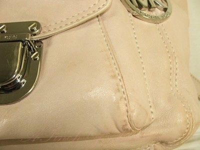 Michael Kors Waverly Leather Drawstring Tote Bag Purse Blush  