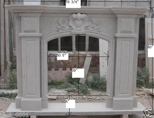hole stone Fireplace Mantel mantle nature solid marble  