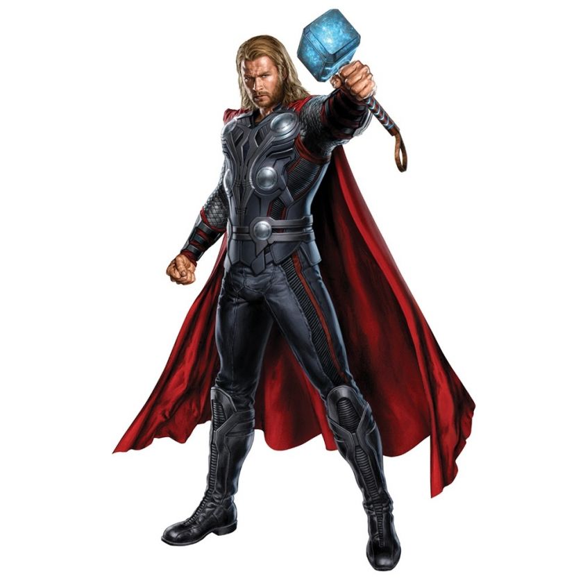 New GIANT THOR WALL DECAL Avengers Marvel Heroes Bedroom Stickers Boy 