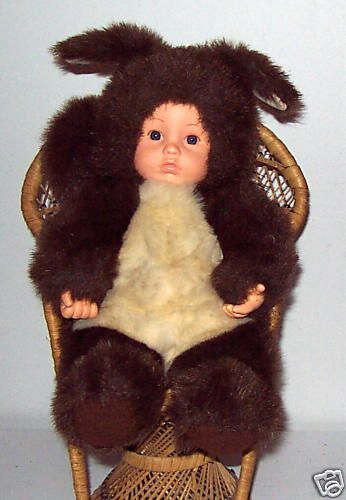 Anne Geddes Baby Squirrel Baby Doll Blue eyes 15  