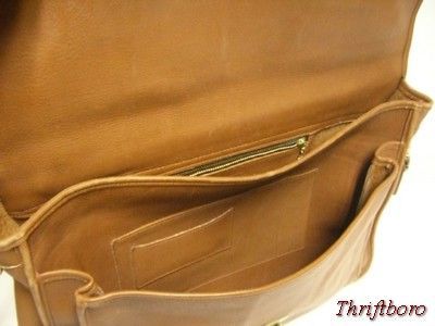 Vintage COACH Brown Leather Briefcase Messenger Laptop Bag Mens Womens 