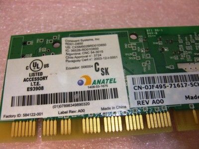 DELL CONEXANT 56K V.92 DATA PCI MODEM C3776 M8926 N8507 PJ497 WH625 